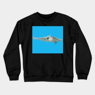 Cockatoo on Blue Crewneck Sweatshirt